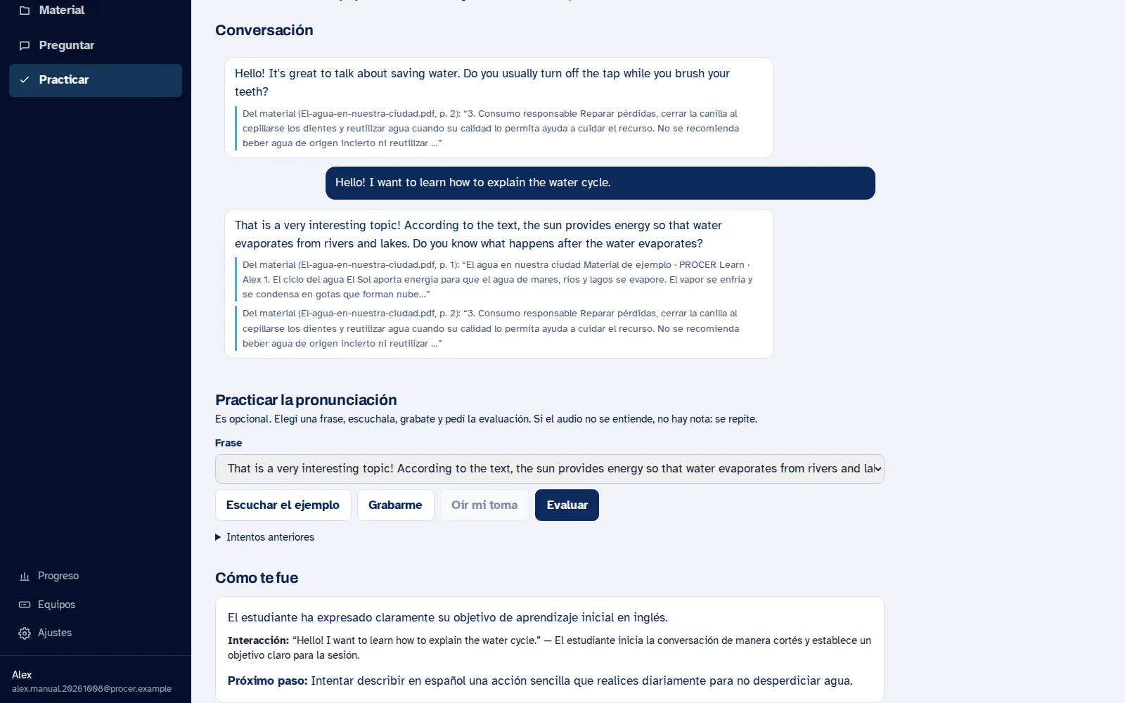 Captura de Learn: Terminá la ronda